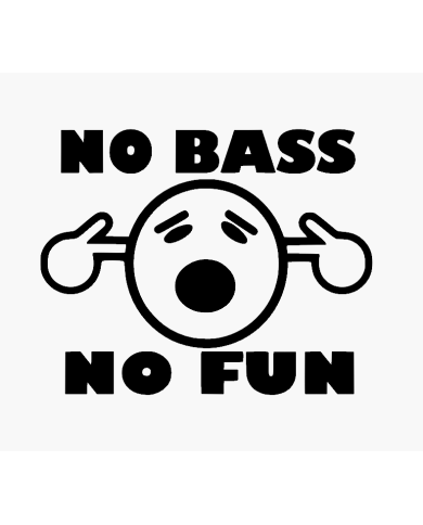 Naklejka NO BASS NO FUN - na samochód
