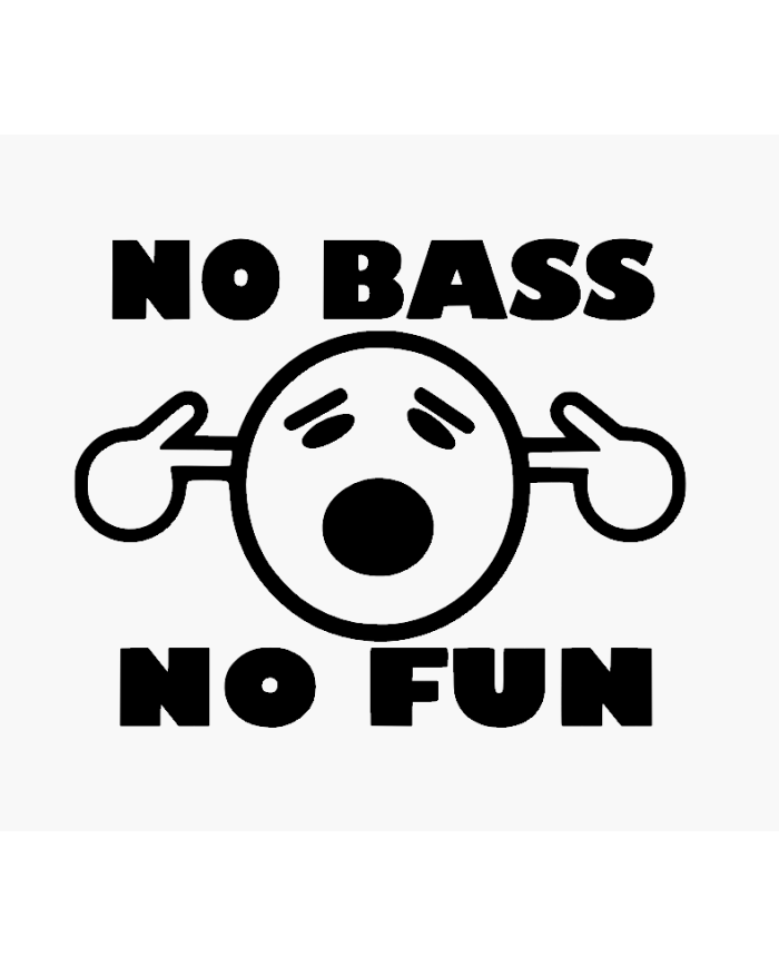Naklejka NO BASS NO FUN - na samochód