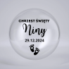 Naklejka Personalizowana na Balon lub Pudełko – Chrzest, Roczek | Lasgraw