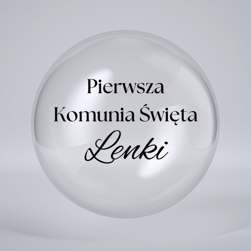 Naklejka Personalizowana na Balon lub Pudełko – Chrzest, Roczek | Lasgraw